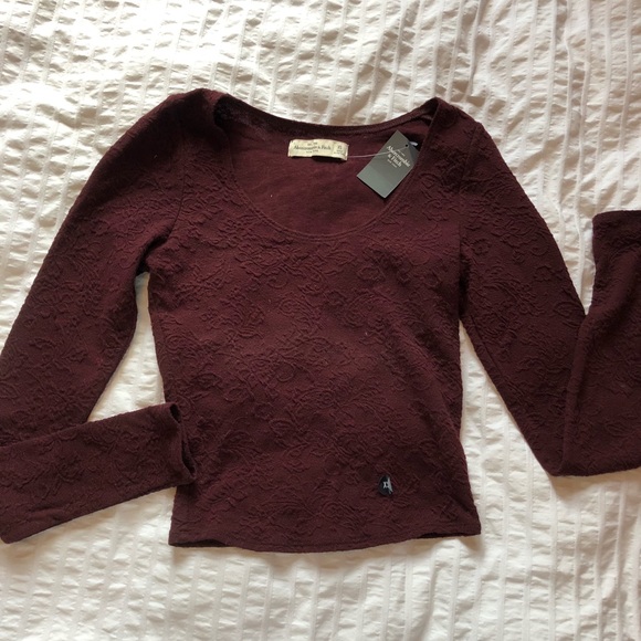 ๐ BNWT ABERCROMBIE long sleeve crop top - Picture 5 of 8